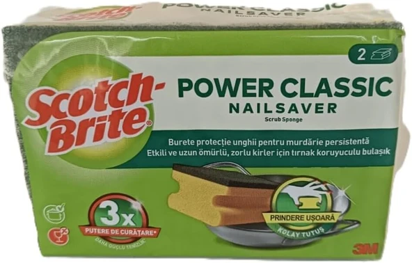 Scotch Brite Power Classıc 2'Li Sünger/Oluklu ürün görseli 1