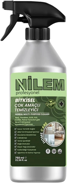 Nilem Profesyonel%100 Bitkisel Çok Amaçlı Temizleyici Vegan Çıkarıcı - Çözücü 750 Ml ürün görseli 1