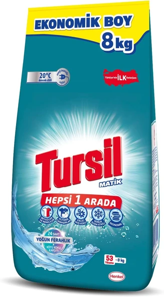 Tursil Yoğun Ferahlık Toz Çamaşır Deterjanı 8 Kg ürün görseli 1