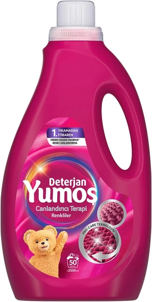 Yumoş Sıvı Bakım Deterjanı Renkli 50 Yıkama 2500 Ml ürün görseli 1