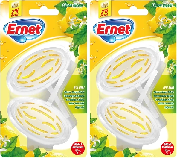 Ernet Süp Klozet Blok Limon Çiçeği 2X40G (2 Paketi) ürün görseli 1