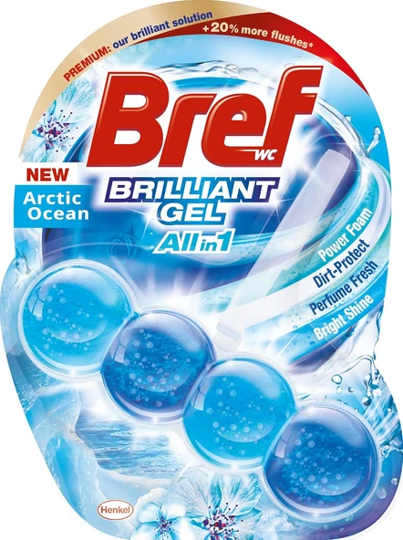 Bref Brilliant Jel Okyanus Deterjan, 1 Paket, 1 X 68 Gram, Jel Buzul Okyanus 1 ürün görseli 1
