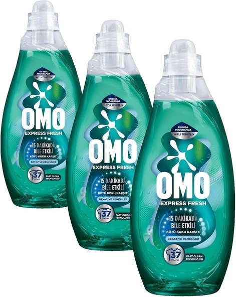 Express Fresh Kötü Koku Karşıtı Beyaz Renkliler Sıvı Çamaşır Deterjanı, 1480 Ml (3 Paketi) ürün görseli 1