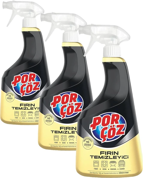Porçöz Fırın Temizleyici Sprey 750 Ml (3 Paketi) ürün görseli 1