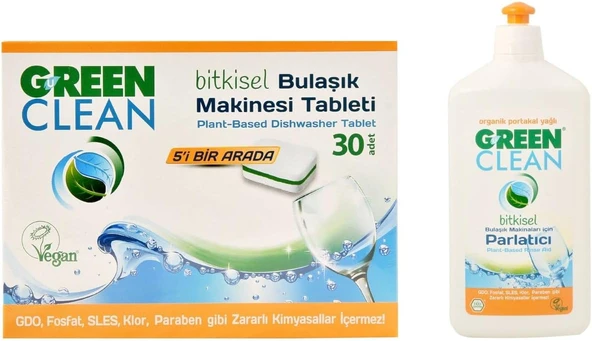 U Green Clean Green Clean Bulaşık Makinesi Tableti Parlatıcı Seti ürün görseli 1