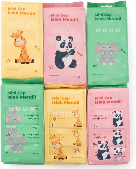 Aksu Mi̇ni̇ Cep Islak Mendi̇l 6 Paket 48'Li̇ 384 Mendi̇l Dmr-3125 ürün görseli 1