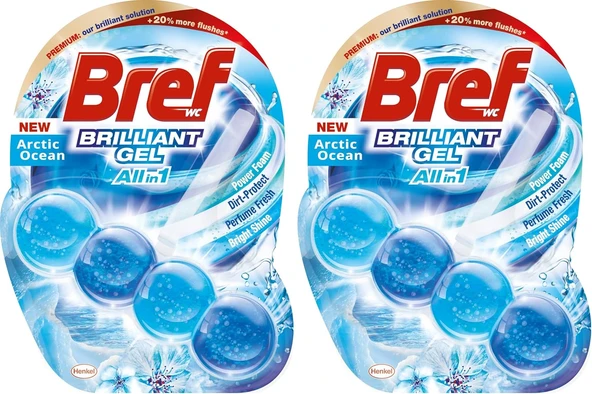 Bref Brilliant Jel Okyanus Deterjan, 1 Paket, 1 X 68 Gram, Jel Buzul Okyanus 1 2Li Paket ürün görseli 1