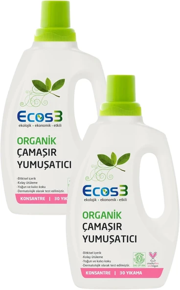 Ecos3 Organik Çamaşır Yumuşatıcı 2’Li Set ürün görseli 1