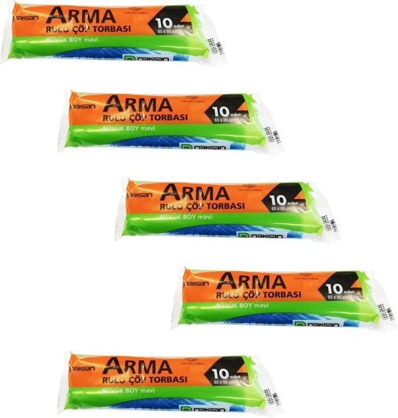 Arma Standart Büyük Boy 50 Litre Torbası Poşeti / 65 X 80 Cm - - 10 Adetlik 5 Rulo ürün görseli 1