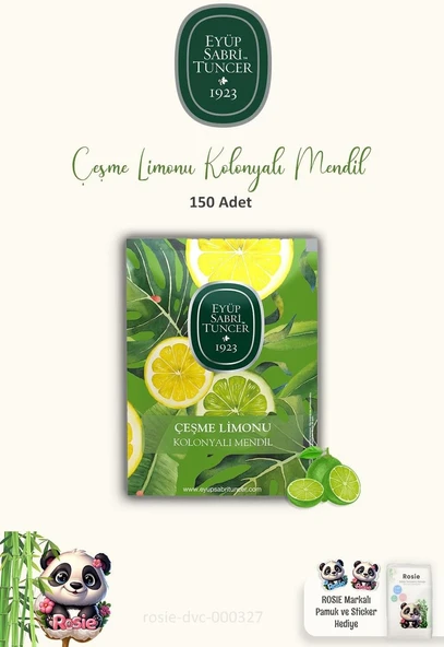 Kolonyalı Mendil 3 Paket 50'Li Çeşme Limonu Pamuk Rosie ürün görseli 1