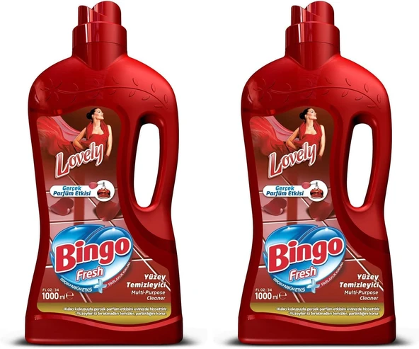 Fresh Lovely Gerçek Parfüm Etkisi Yüzey Temizleyici (1 X 1000 Ml) (2 Paketi) ürün görseli 1