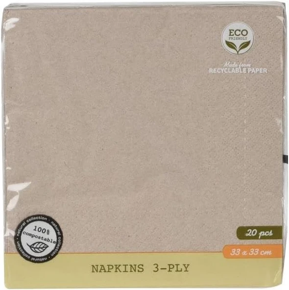 Peçete%100 Kağıt 33 * 33Cm 20 Adet ürün görseli 1