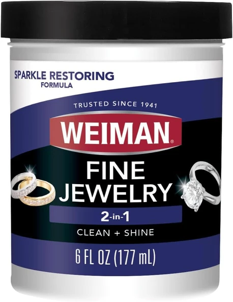 Weiman Takı-Temizleyici Liquid – Geri Yükleme Parlak Parlaklık Ile Öne Çıkar Altın, Elmas, Platin Takı Değerli Taşlar, 7 Fl. Oz ürün görseli 1