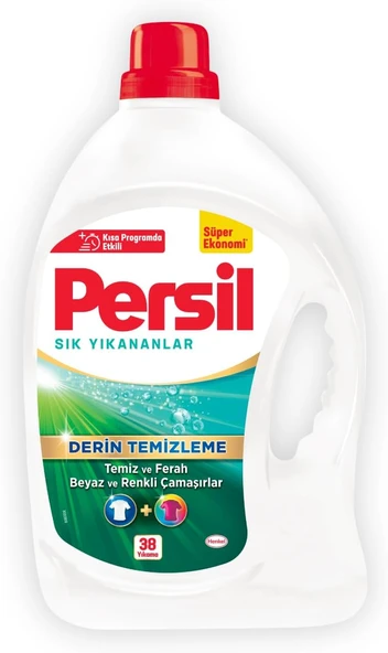 Jel Sık Yıkananlar Çamaşır Deterjanı 2,47 Litre 38 Yıkama, Sık Yıkananlar 38 Yıkama ürün görseli 1