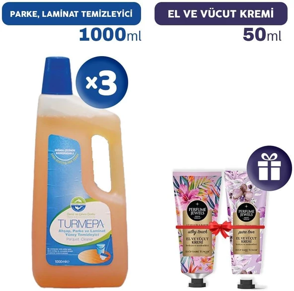 Turmepa Parke Laminat Temizleyici 1000 Ml X 3, El Kremleri Hediye ürün görseli 1