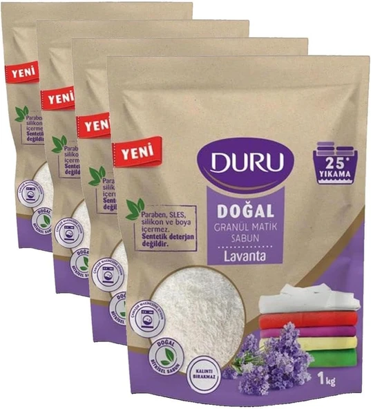 Duru Granül Sabun Lavanta, 1 Kilogram (4 Paketi) ürün görseli 1