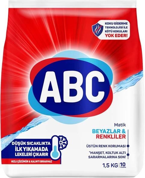 Abc Deterjan Matik Beyazlar & Renkliler 1,5 Kg ürün görseli 1