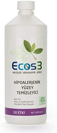 Ecos3 Organik & Hipoalerjenik Yüzey Temizleyici (1000 Ml) 1 Paket(1 X 1000 Ml) ürün görseli 1
