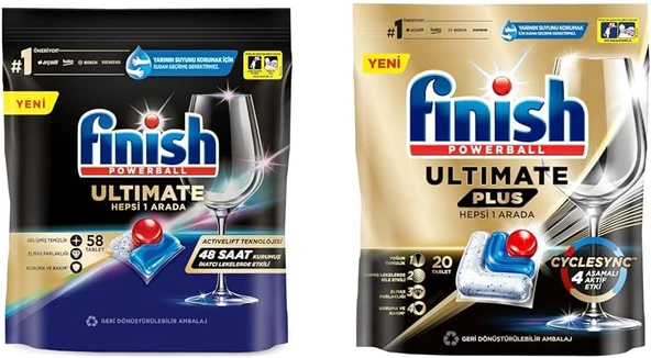 Ultimate 58 Kapsül + Ultimate 20 Kapsül Bulaşık Makinesi Tableti ürün görseli 1