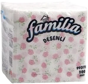 Familia Tek Katlı Desenli Peçete 100 Adet ürün görseli 1