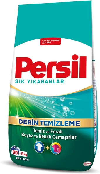 Toz Sık Yıkananlar Çamaşır Deterjanı 9 Kilogram 60 Yıkama, Sık Yıkananlar 9Kg ürün görseli 1