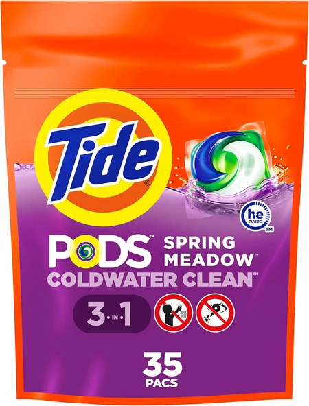 Tide Pods 3İn1 Kapsül Çamaşır Deterjanı Bahar Esintisi 35 Kapsül ürün görseli 1