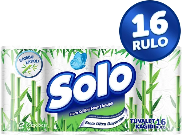 Solo Tuvalet Kağıdı Bambu Katkılı 16'Lı ürün görseli 1