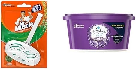 Mr Muscle Orman Esintisi 1 Adet Klozet Bloğu + Glade Mini Jel Lavanta Ferahlığı 70 G ürün görseli 1