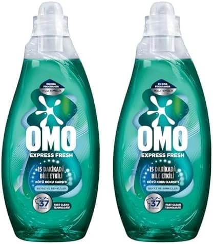 Express Fresh Kötü Koku Karşıtı Beyaz Renkliler Sıvı Çamaşır Deterjanı, 1480 Ml 2Li Paket ürün görseli 1