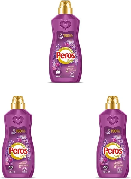 Peros Konsantre Yumuşatıcı Lavanta Bahçesi & Begonvil 960 Ml (3 Paketi) ürün görseli 1