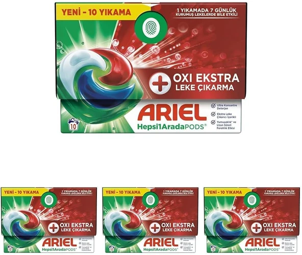 Pods Kapsül Çamaşır Deterjanı Oxi 10'Lu 4Lü Paket ürün görseli 1