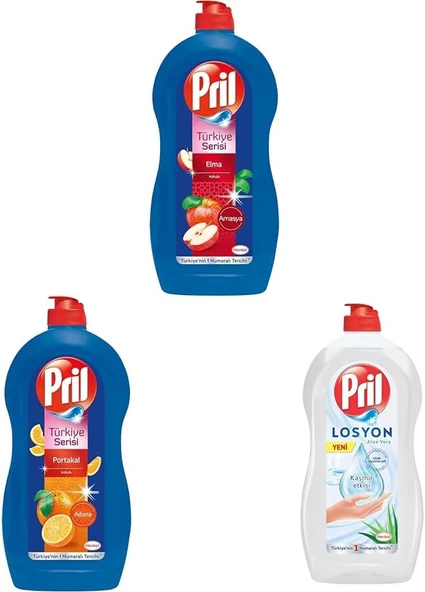Pril Elde Yıkama Sıvı Bulaşık Deterjanı + Pril Türkiye Serisi - Adana Portakalı Kokulu Elde Yıkama + Pril Losyon Aloe Vera Özlü Kaşmir Etkisi Ile Cilde Uyumlu Elde Yıkama ürün görseli 1