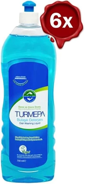 Turmepa Elde Yıkama Bulaşık Deterjanı 750 Ml X 6 ürün görseli 1