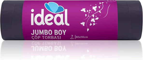 İdeal Boy Poşeti 7'Li 80X110 Cm, Sızdırmaz Yırtılmaz Boy Torbası, Geri Dönüştürülebilir Atık Torbası, Restoran Kafe Ofis İşyeri Ev Mutfak Için Güçlü Dayanıklı Poşeti ürün görseli 1