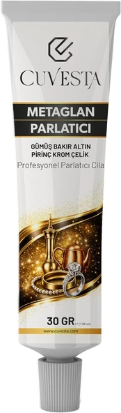 Metaglan Parlatıcı Gümüş/Bakır/Altın/Krom/Çelik/Pirinç/Nikel Parlatma Cilası 30 Gram ürün görseli 1