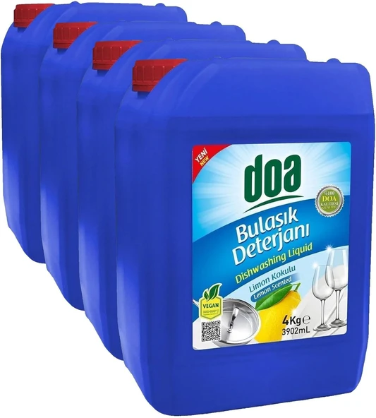Doa Sıvı Bulaşık Deterjan Limon 4 Kg (4 Paketi) ürün görseli 1