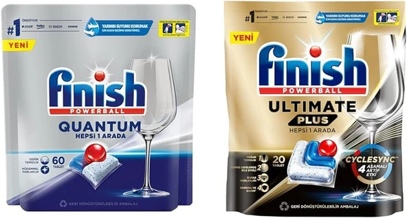 Quantum 60 Kapsül + Ultimate 20 Kapsül Bulaşık Makinesi Tableti ürün görseli 1