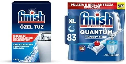 Bulaşık Makinesi Tuzu (1 X 1500 G) Quantum Infinity Shine 83 Kapsül Bulaşık Makinesi Deterjanı Tableti (1 X 83 Kapsül) ürün görseli 1
