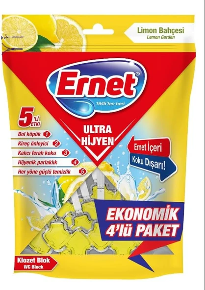 Ernet Klozet Hijyen Limon Bahçesi 4 X 50 G ürün görseli 1