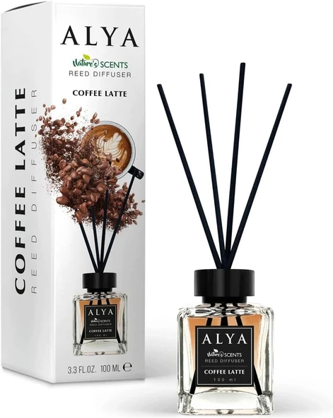 Alya Alya Nature'S Scents Coffee Latte Bambu Çubuklu Oda Kokusu - Latte Kokusu ürün görseli 1