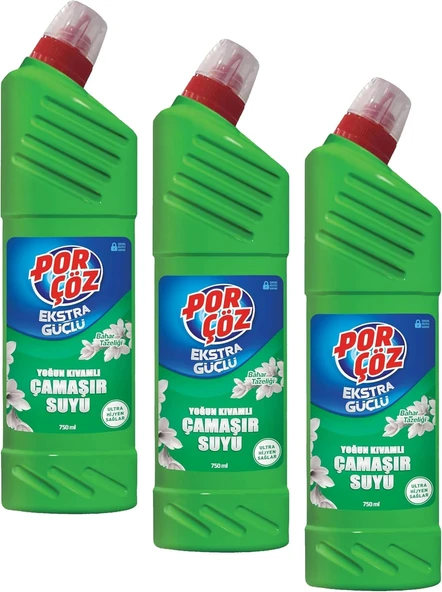 Porçöz Çamaşır Suyu Bahar Tazeliği 750 Ml (3 Paketi) ürün görseli 1
