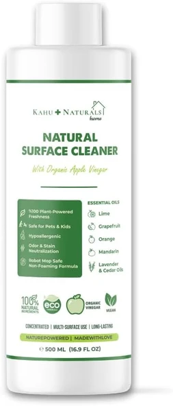 Organik Elma Sirkeli%100 Doğal Çok Amaçlı Yüzey Temizleyici – Vegan, Çevre Dostu (500 Ml) ürün görseli 1