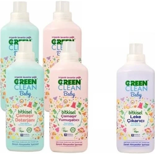 U Green Clean Baby Bitkisel Çamaşır Deterjanı Yumuşatıcı 4'Lü Paket Çıkarıcı ürün görseli 1