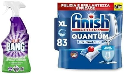 Cillit Bang Mutfak Kireç Çözücü Sprey 750 Ml Quantum Infinity Shine 83 Kapsül Bulaşık Makinesi Deterjanı Tableti (1 X 83 Kapsül) ürün görseli 1