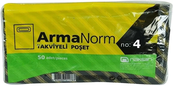 Naksan Takviyeli İnce Desenli Çizgili Siyah Çanta Poşet Torba - 4 No - 40X50 Cm. - 50 Adetlik Paket ürün görseli 1