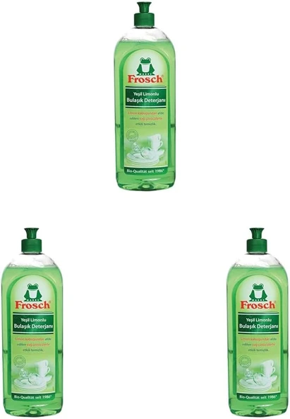Frosch Yeşil Limonlu Bulaşık Deterjanı (1 X 750 Ml) 3Lü Paket ürün görseli 1