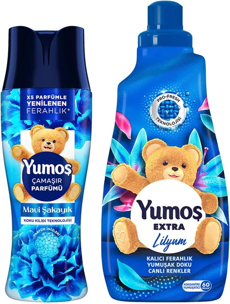 Yumoş Çamaşır Parfümü Şakayık 200 G + Yumoş Extra Çamaşır Yumuşatıcısı Lilyum 1440 Ml ürün görseli 1