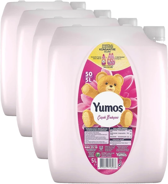 Yumoş Çiçek Bahçesi Yumuşatıcı 50 Yıkama 5 Lt (4 Paketi) ürün görseli 1
