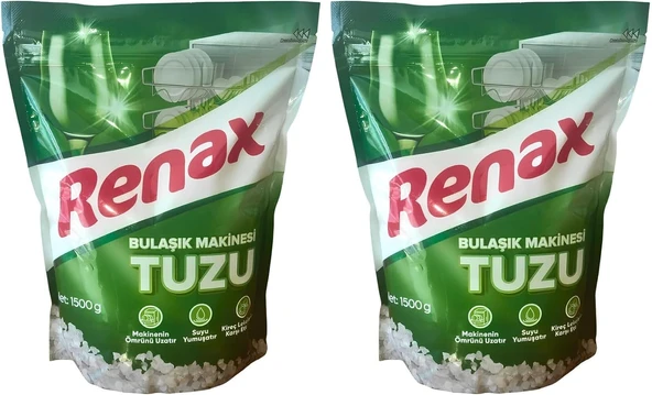 Renax Bulaşık Makinesi Tuzu 1.5 Kg (2 Paketi) ürün görseli 1
