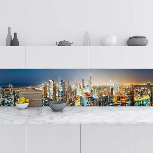 Mutfak Tezgah Arası Folyo Fayans Kaplama Folyosu Dubai 60X300 Cm ürün görseli 1